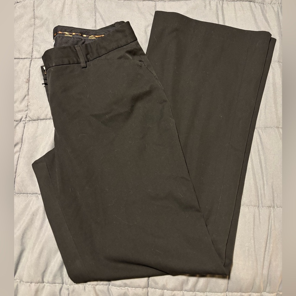 EXPRESS Women’s Black Boot Cut Flared Trousers Size 6R - Picture 6 of 7